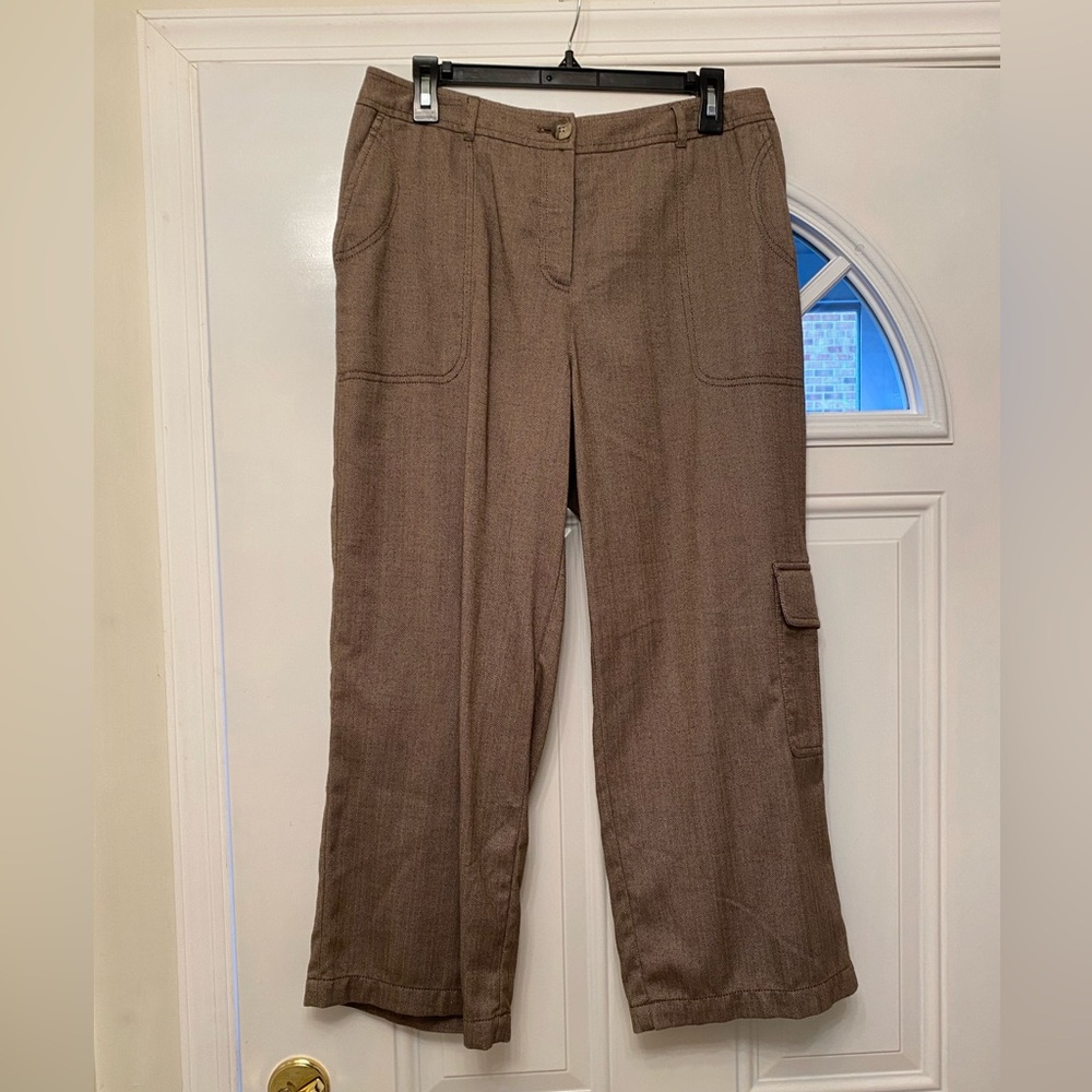 NWT J.Jill Tan Wide Leg Cargo Pants